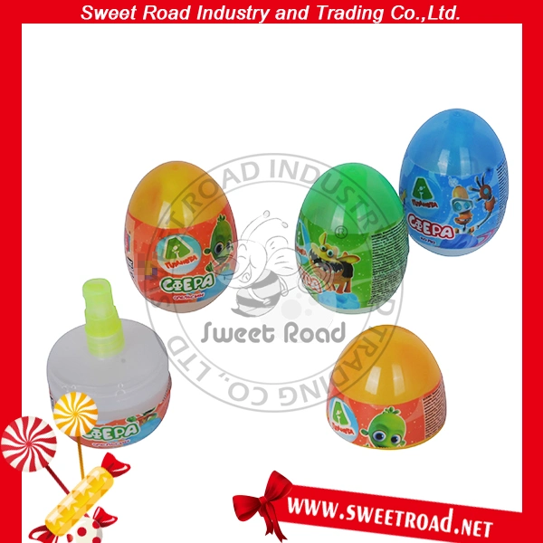 Egg Shaped Sour and Sweet Spray Candy Liquid Candy