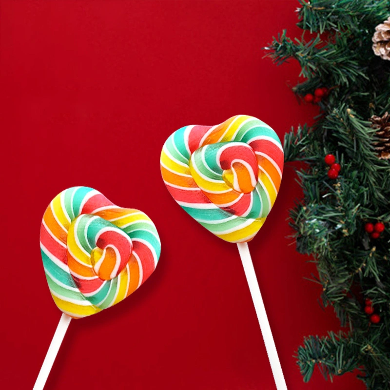 Customization Fruity Lollipop Valentines′ S Day Heart Shaped Candy