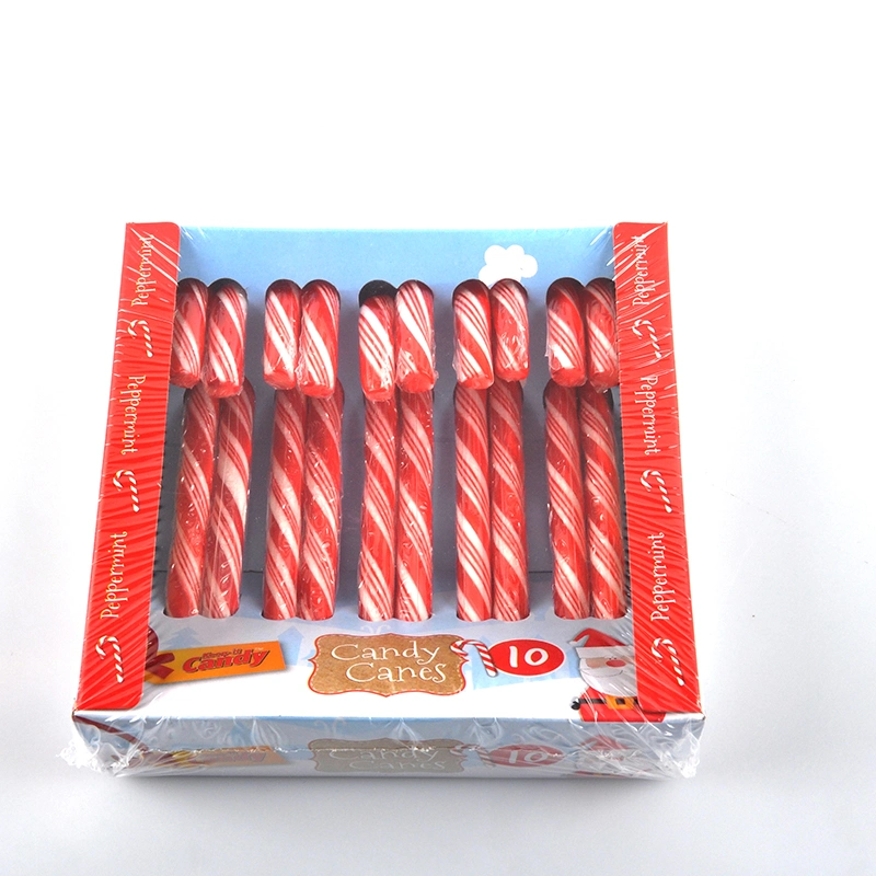 Christmas Cane Lollipop Candy for Christmas Holiday Santa Claus Gift 12g*10PCS Red Swirls Mint Flavor Candy Canes for Daily Life