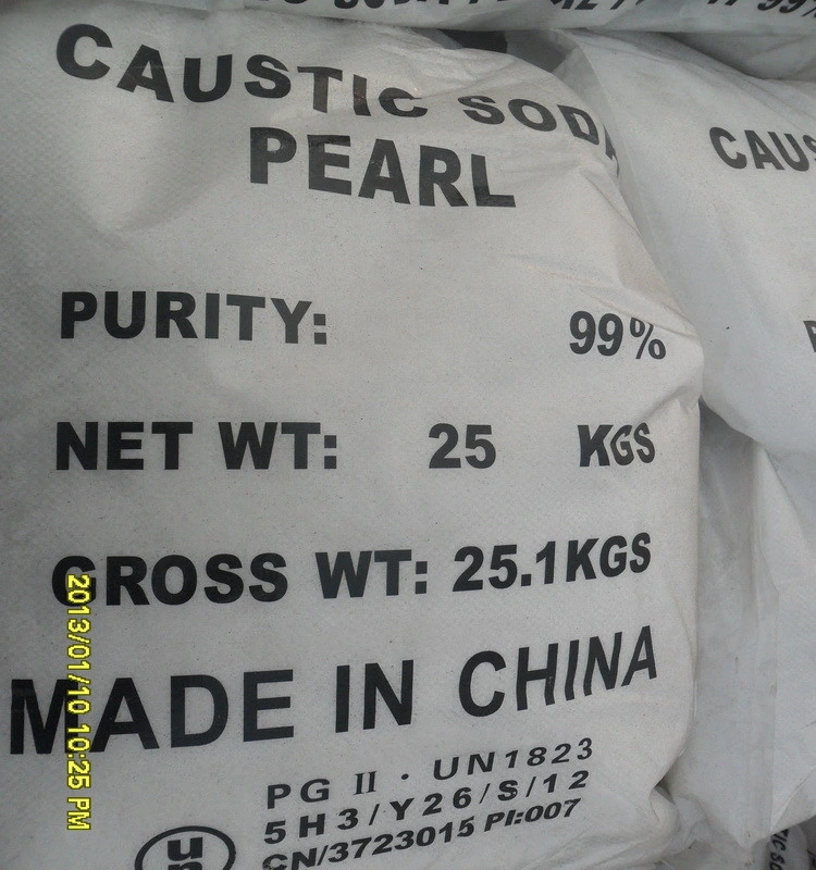 Factory 98.5% and 99% Solid Sodium Hydroxide Flakes Pearls Caustic Soda